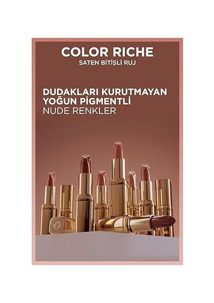 Parıs Color Riche Saten Bitişli Ruj - 540 Nude Unstoppable indirimleri