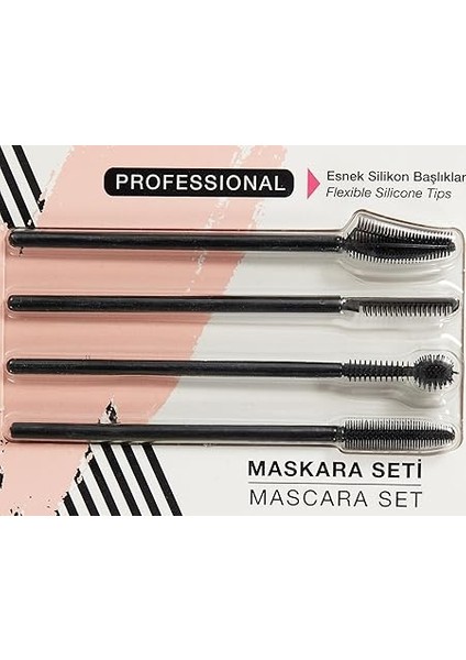 4'lü Silikon Tasarım Maskara ve Kaş Şekillendirme Fırçası fiyatları