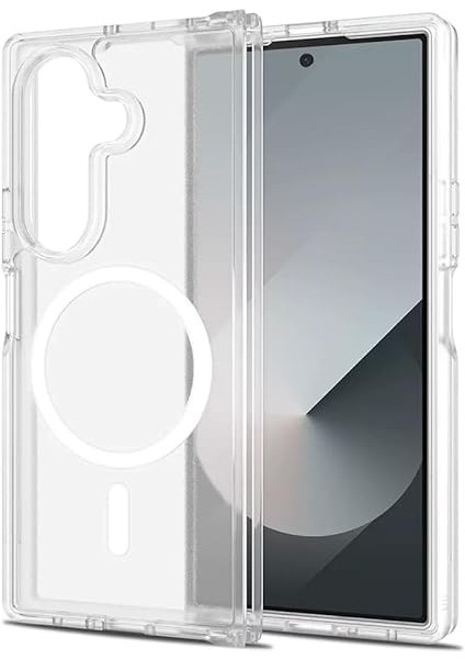 Samsung Galaxy Z Fold 7 ile Uyumlu Kılıf Şarj Özellikli Şeffaf Sert Pc Kapak Kenar Korumalı Kapak fiyatları