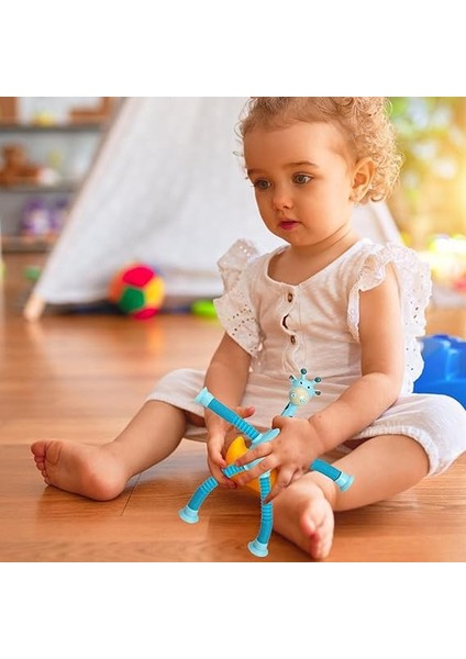 Vantuz Zürafa Oyuncak | Hayvan Şekli Teleskopik Tüp Oyuncaklar,değişen Zürafa Teleskopik Tüp Çocuk Bulmaca Karikatür Vantuz Ebeveyn-Çocuk Etkileşimli Oyuncak modelleri