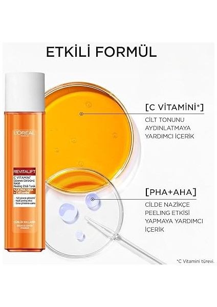 Paris Revitalift C Vitamini Gözenek Görünümü Karşıtı Peeling Etkili Tonik indirimleri