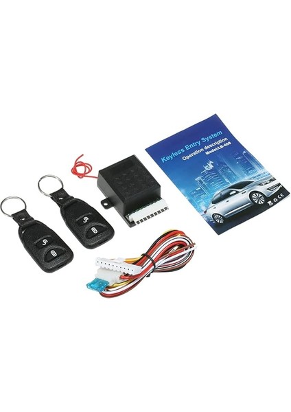 12 V Universal Araç Oto Uzaktan Kumandalı Merkezi Kiti Kapı Kilidi Kilitleme Araç Anahtarsız Giriş Sistemi ile 2 Uzaktan Kumanda