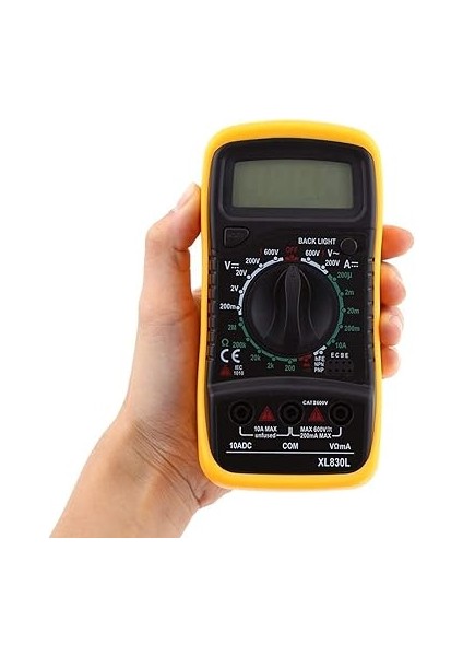 Dijital Multimetre Voltmetre Ampermetre Multimetre Multimetre Ac / Dc Voltmetre Direnç Akım Volt Ohm Test Cihazı Metre Mavi Arka Işık fırsatları