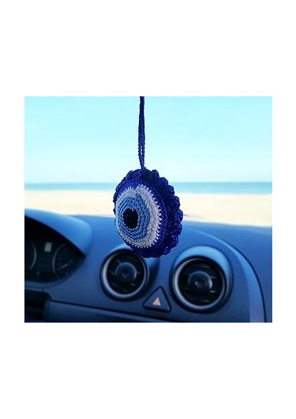 Zengin Nazarlık, El Yapımı Araba Aynası Süsü, Oto Dikiz Aynası Süsü, Stress Azaltıcı, Kapı Montajı, Mavi, Araç Dekorasyonu, Araç Aksesuarı modelleri