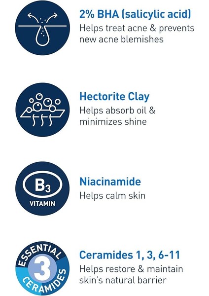 Yüz Yıkama Akne Tedavisi | Yağlı Ciltler Için Arındırıcı Killi Salisilik Asit Temizleyici | Siyah Nokta Sökücü ve Tıkanmış Gözenek Kontrolü modelleri