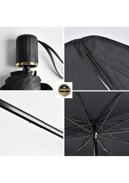 Megane Universal Araç Içi Ön Cam Katlanabilir Şemsiye Güneşlik Siyah fırsatları