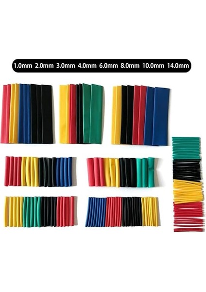 140-164-530-750 Parça Heat Shrink Makaron Isıyla Daralan Kablo Tamir Seti (164 Parça) modelleri