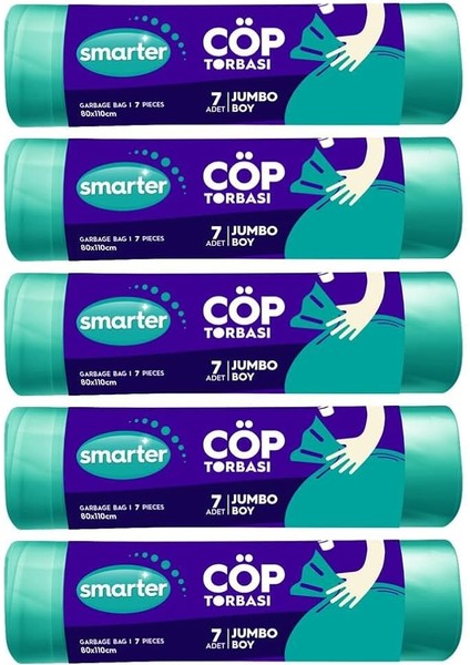 5 Li Jumbo Boy Çöp Torbası 80X110CM (Çöp Poşeti)