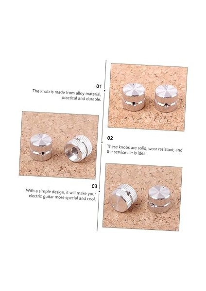 2 Paket GD141 Gümüş Alaşımlı Yarı Üst Gitar Düğmeleri Elektrik Gitar Düğmesi Potansiyometre Ses Tonu Parçaları fırsatları