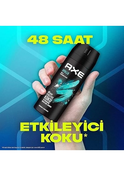Erkek Sprey Deodorant Apollo 48 Saat Etkileyici Koku Vücut Spreyi 150 ml indirimleri