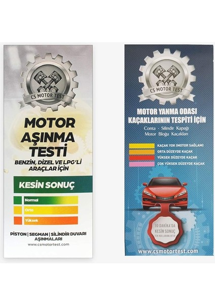 Motor Test Aşınma ve Conta Kaçak Testi- Avantajlı 2'li Paket