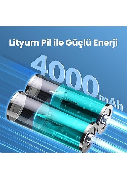 150PSI 4000MAH Şarjlı Taşınabilir Hava Pompası Araç Lastik, Bisiklet, Top Şişirme (Powerbank+Led Lamba+Lcd Ekran) modelleri