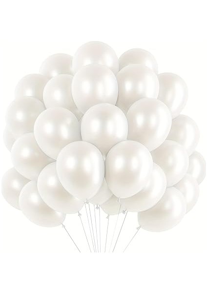 Beyaz Balon Seti, 10 Adet, Helyum Gazı Uyumlu, Parti ve Organizasyon Süslemeleri Için fiyatları
