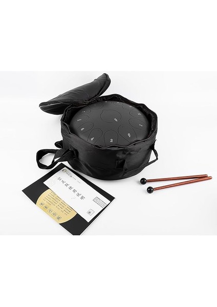 JTN-1213 13 Ses Ton Çelik Handpan Tongue Davulu, 12 Inç, Kırmızı