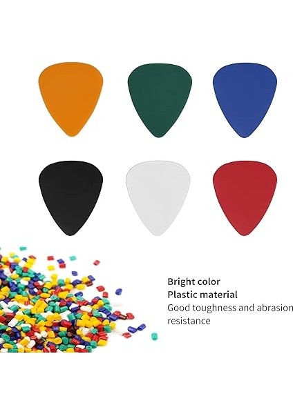 100 Adet Plastik Renkli Gitar Seçim Seti, 0.46MM Kalınlık, Sıcak Ton, Gitar Çalmak Için Pürüzsüz Strumming indirimleri