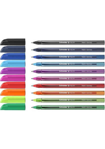 102290 Vizz Tükenmez Kalem (Kolay ve Hızlı Yazmak Için, Yazı Renginde Şaft, Çizgi Genişliği M) 10 Adet