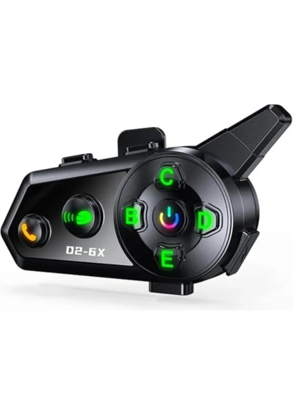 6 Kişilik Motosiklet Kask Bluetooth Intercom Seti Su Geçirmez 1000M Mesafeli Müzik Paylaşımlı