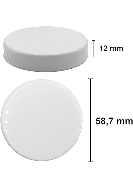 50 ml Şeffaf Krem Cam Kavanoz Plastik Beyaz Kapaklı 6 Adet (50 cc (Krem)) modelleri