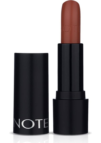 Deep Impact Lipstick 05 Leather Mood Kremsi Dokulu Yarı Parlak Ruj, Kahverengi