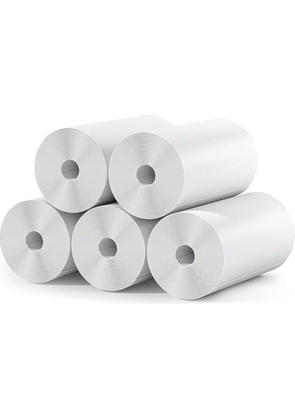 5 Rulo Çocuk Kameraları Için Anında Baskı Kağıdı Fotoğraf Kağıdı (Beyaz)