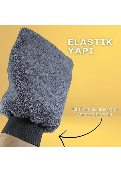 Mikrofiber Oto Yıkama Eldiveni ve Araç Pasta Cila Eldiveni - Çizmez Araba Köpükleme ve Yıkama Eldiveni - Yumuşak Dokulu Çift Taraflı Araba Temizlik Eldiveni fırsatları