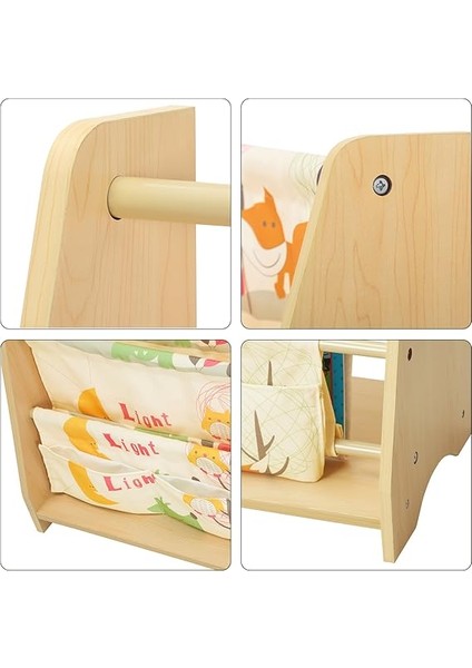 Çocuklar Için 4 Katmanlı Kitaplık, Kitaplar Için Depolama Rafı, Okul Malzemeleri, Çocuk Odası Veya Anaokulu Için, Renkli, Akçaağaç, GKR71YL indirimleri