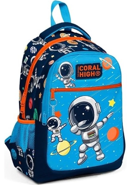 High Üç Gözlü Erkek Çocuk Ilk ve Orta Okul Çantası - Lacivert Mavi Astronot fırsatları