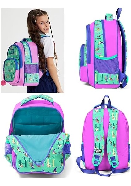 High Yeşil Pembe Kız Çocuk Üçlü Ilkokul Okul Çanta Seti fiyatları