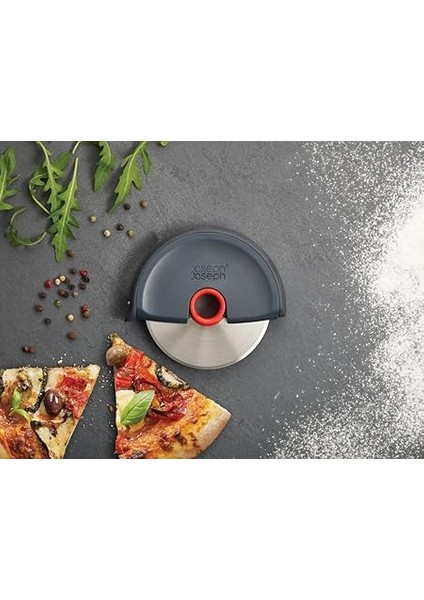 Joseph 20038 Disc Easy-Clean Pizza Diski, Gri/kırmızı modelleri