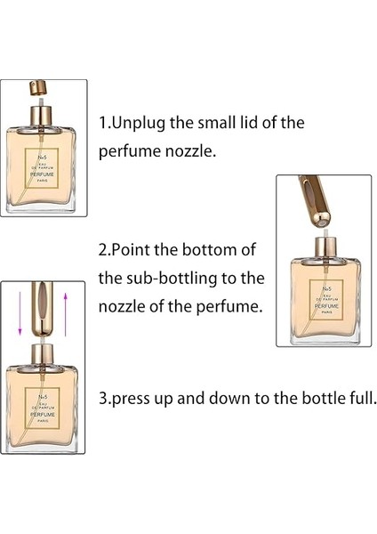 5 Adet 5 ml Parfüm Spreyi, Doldurulabilir Parfüm Şişesi, Taşınabilir Sprey, Seyahat Için, Mini Taşınabilir Sprey Şişesi, Cep Spreyi, Altın, Mor, Pembe, Siyah, (ZM-123) modelleri