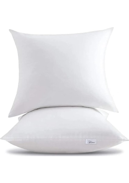 Home 2 Adet Premium Kare Kırlent Iç Yastık 1.kalite Elyaf Dolgulu Oyuncu Koltuk Yastığı (2 Adet, 50X50)
