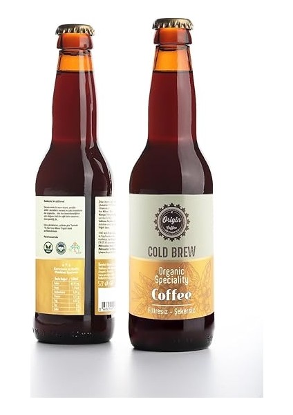 Origin Coffee Organik Cold Brew Şekersiz ve Filtresiz Soğuk Kahve 330 ml x 6 fiyatları