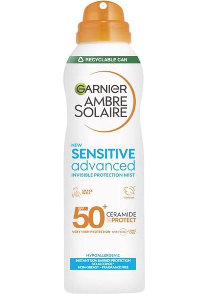 Ambre Solaire Sensitive Advanced Hipoalerjenik SPF50 Güneş Koruyucu Mist 150ML