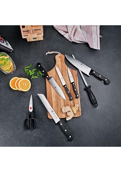 Twın Chef 2 Blok Bıçak Seti, Paslanmaz Çelik ve Ahşap, Siyah fiyatları