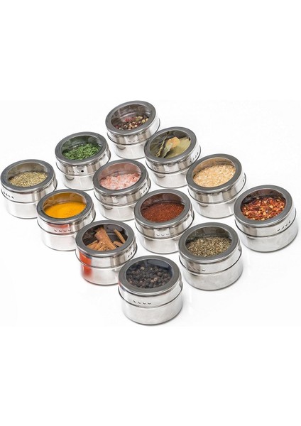 Mıknatıslı Kaliteli Çelik Baharatlık Takımı CIN114-12