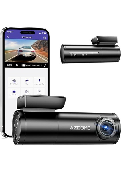 1296 P Çizgi Kamı, Wifi Mini Gizli Araba Kamera Ile, Gece Görüşlü Ses Kontrolü Araç Kaydedici, Wdr, Döngü Kayıt, G-Sensor, Süper Kapasitör (M300)