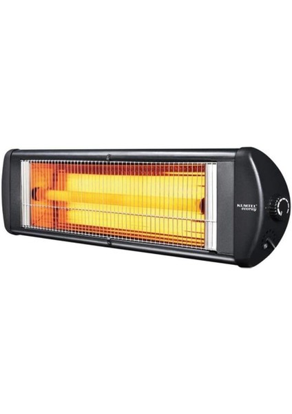 Ex 23 Süper Ecoray 2300 Watt Infrared Isıtıcı Duvar Tipi 2300W Kolay Temizlenir Siyah