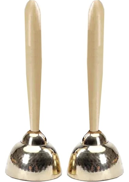 Orf-Zl-35 Örf Aletleri Ahşap Saplı El Zili (1 Çift)