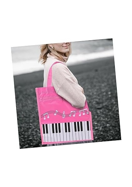 Müzik Çantası Çok Amaçlı Saklama Çantası Müzik Puanı Bez Çantalar Müzik Notası Konteyneri Depolama Çantası Su Geçirmez Konser Çantası Kitap Ciltleme Kadın Çantası Dokunmamış Kumaş modelleri