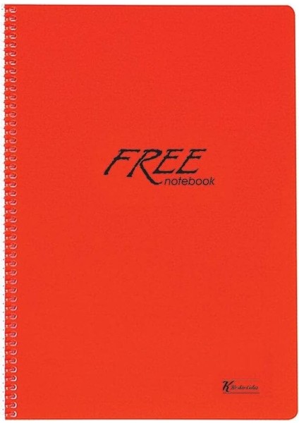 Color A4 Çizgili 120 Yp. Pp Kapak Spiralli Free Okul Defteri