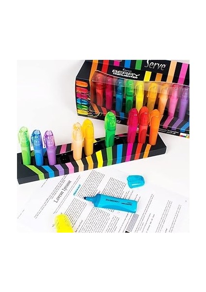 Berry Fosforlu Kalem, 12 Renkli Set modelleri