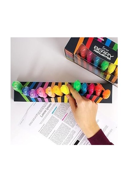 Berry Fosforlu Kalem, 12 Renkli Set fırsatları