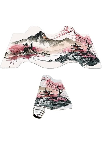 Gaming Mouse Pad 120X60 cm Xxxl Büyük Dikişli Kenar Speed Oyuncu Mouse Pad(Topographic Black) (Mountain View) fiyatları