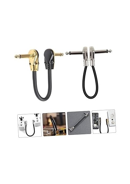 Gitar Efekt Pedal Kablosu Düz Metal Gitar Yama Kabloları Kullanım Için fiyatları