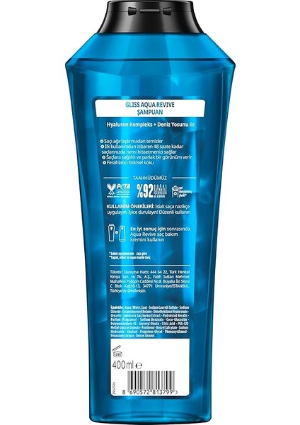 Aqua Revive Nemlendirici Şampuan 400ML modelleri