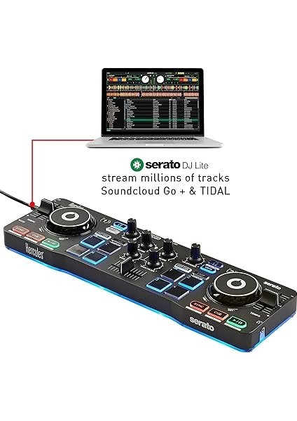 Djcontrol Starlight – Dahili Işık Gösterisi ve Profesyonel Özelliklere Sahip Kompakt Dj Kontrol Cihazı indirimleri