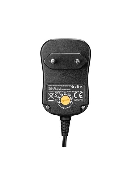 SL-128C 3 Volt - 12 Volt 1 Amper Ayarlı 8 Uçlu Swıtch Mode Plastik Kasa Adaptör fiyatları