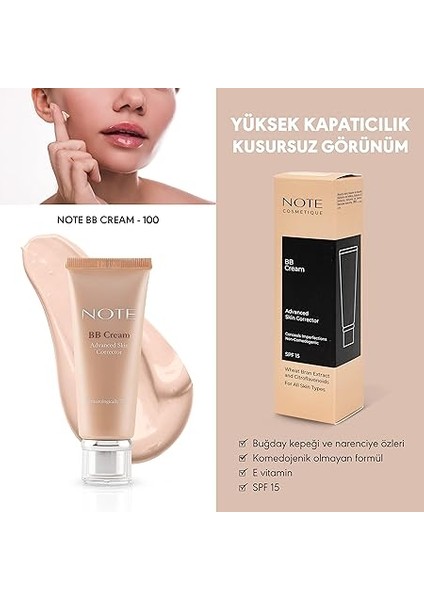 Bb Cream 100 Porcelain Spf 15 Nemlendirici Etkili Yoğun Kapatıcı Bb Krem fiyatları