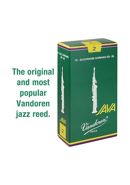 SR302 Soprano Sax Java Reeds Strength 2; 10'lu Kutu fiyatları