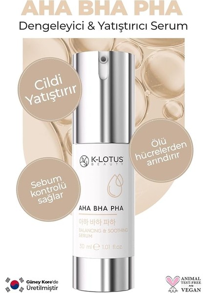 Beauty Cildi Onarma ve Ölü Hücrelerden Arındırma Etkili Dengeleyici & Yatıştırıcı Aha Bha Pha Cilt Serumu 28 ml modelleri